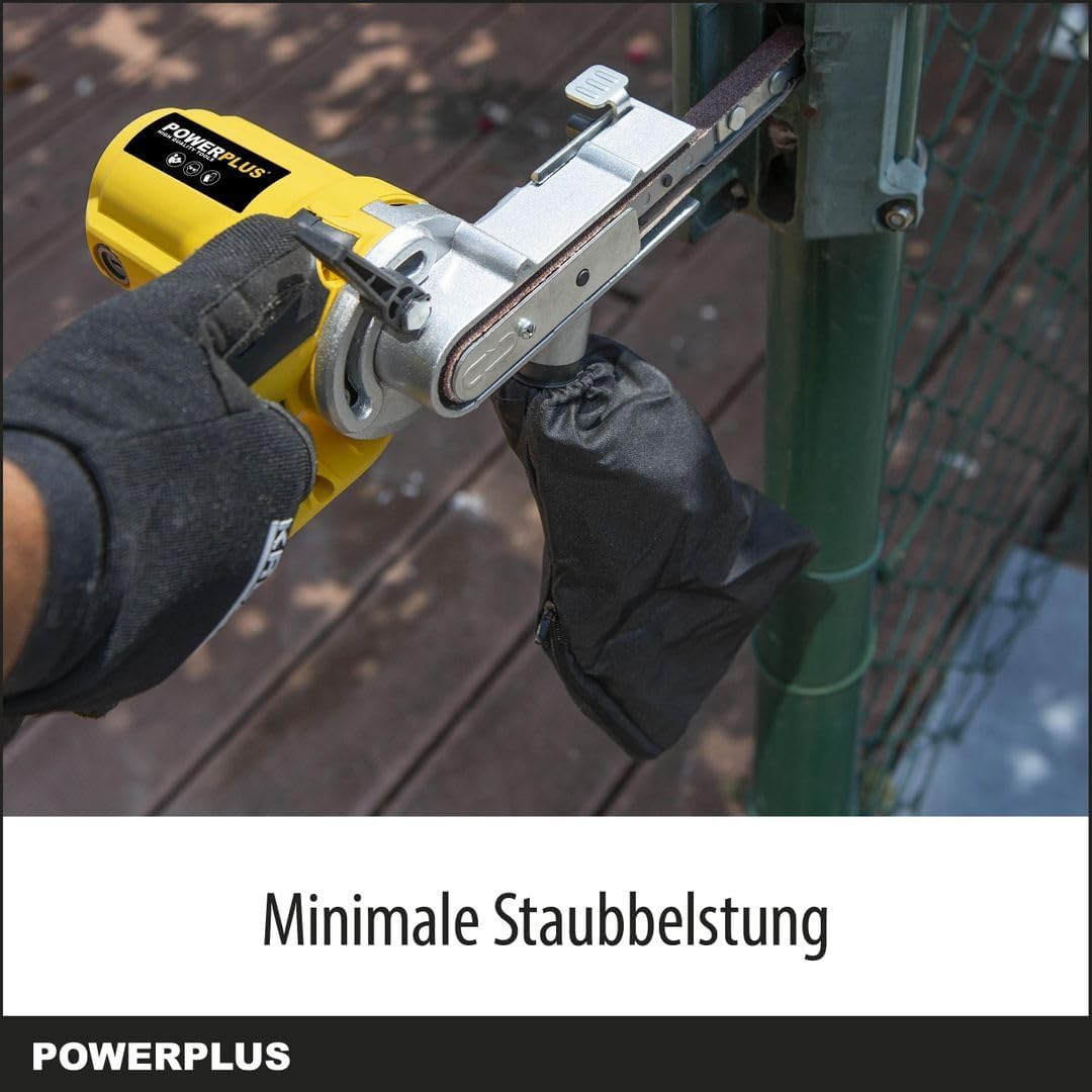 POWERPLUS POWX139 - Lijadora de banda 400w, Schwarz/Gelb