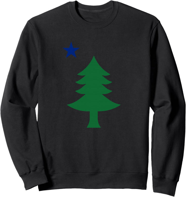 Maine Pine Tree State Flagge Vintage USA Amerika Souvenir Sweatshirt
