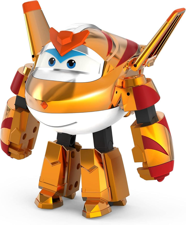 Super Wings Transforming Golden Boy, ca. 12.7 cm grosse verwandelbare Spiel-Figur, Spielzeug-Flugzeu