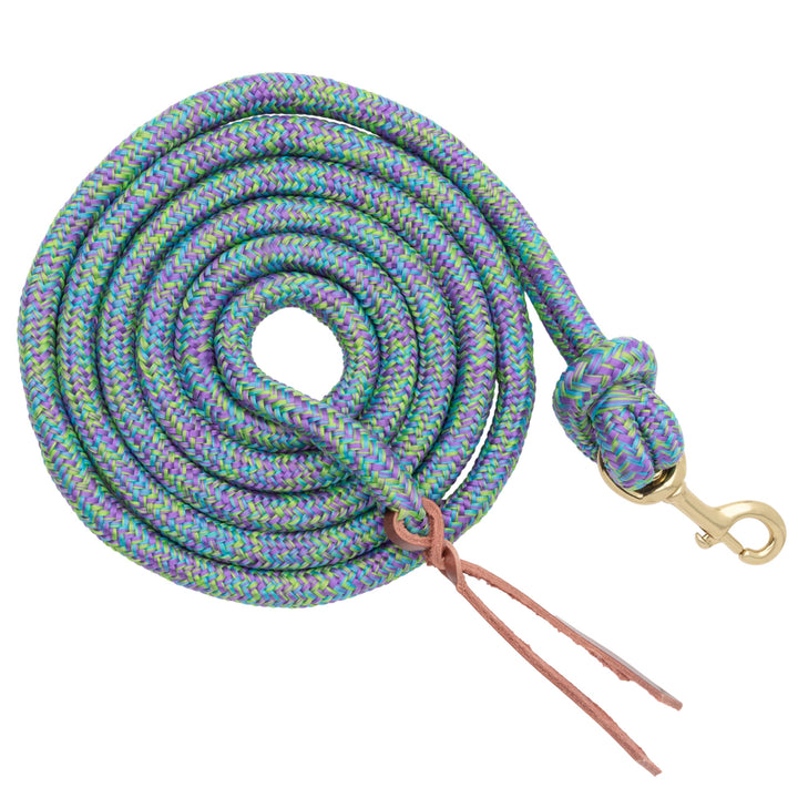 Weaver Leather Poly Cowboy Leine mit Druckknopf, 1,6 cm x 2,4 m, Dunkelviolett/Himmelblau/Limettengr