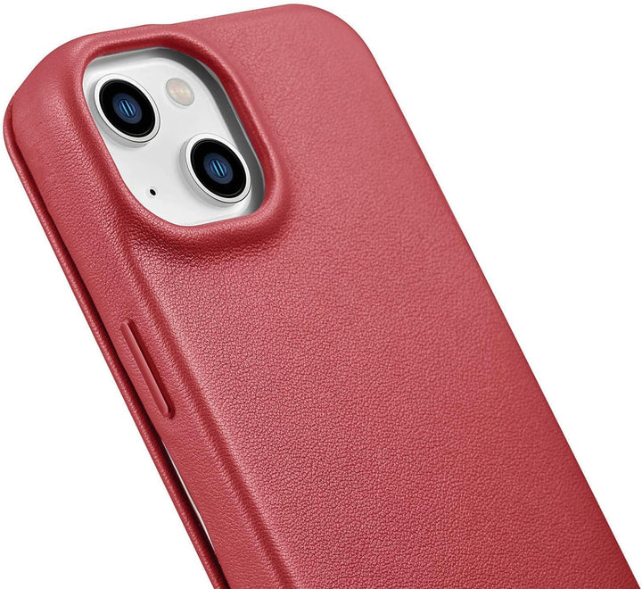Mobiskin Hülle kompatibel mit Apple iPhone 14 (6,1 Zoll), Handyhülle mit echtem Leder, Case, Schutzh