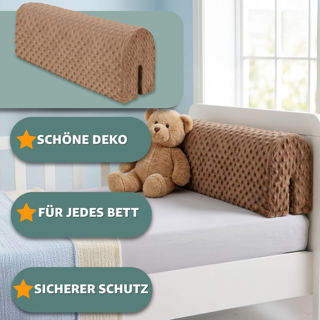 Bettkantenschutz für Kinderbetten 120 cm - Schutz für Bettrahmen Baby Bett rausfallschutz für boxspr