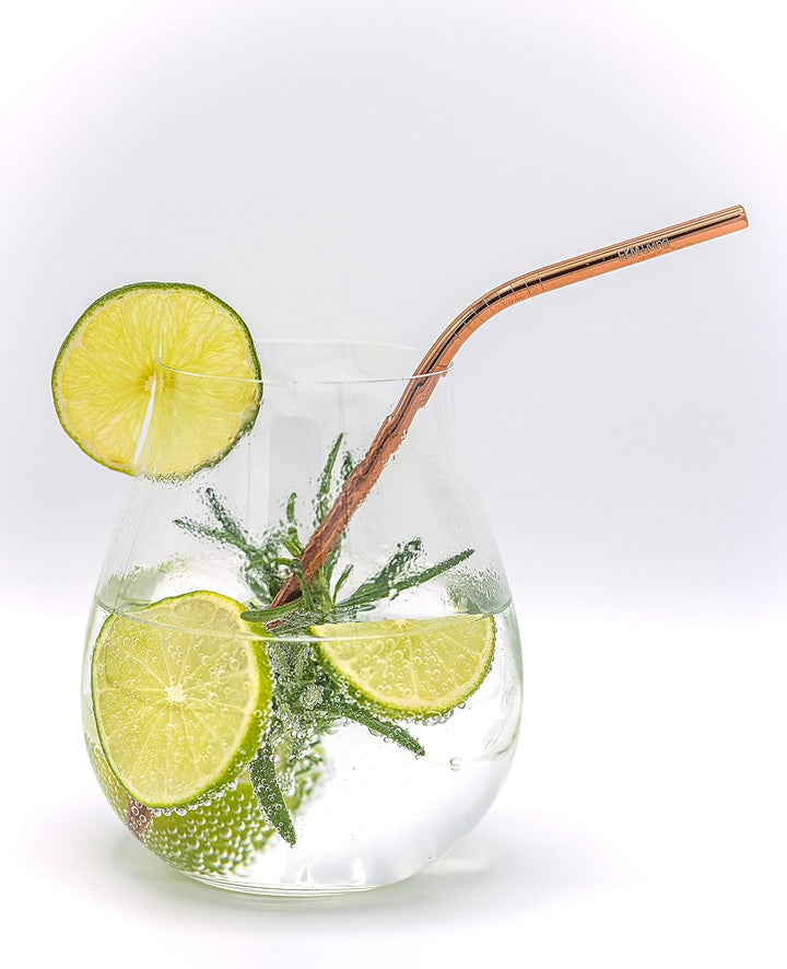 Riedel O 5515/67 Gin Tonic Optical Gläser Set 4 Stück + Gratis 4er Set EKM Living Edelstahl Strohhal