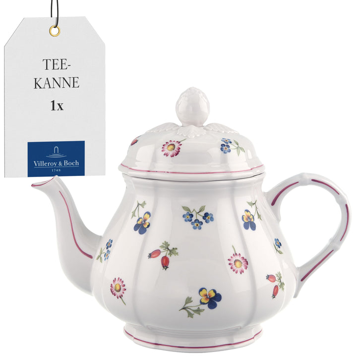 Villeroy und Boch Petite Fleur Teekanne, 1 L, Premium Porzellan, Bunt 1 Liter Petite Fleur, 1 Liter