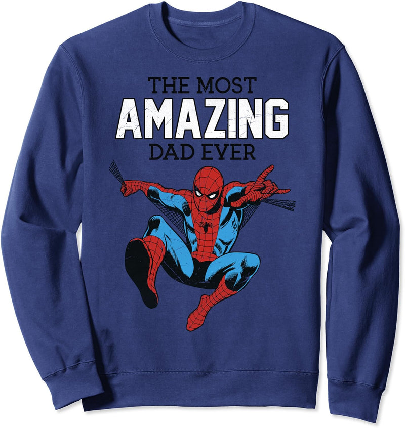 Marvel Spider-Man The Most Amazing Dad Ever Portrait Sweatshirt