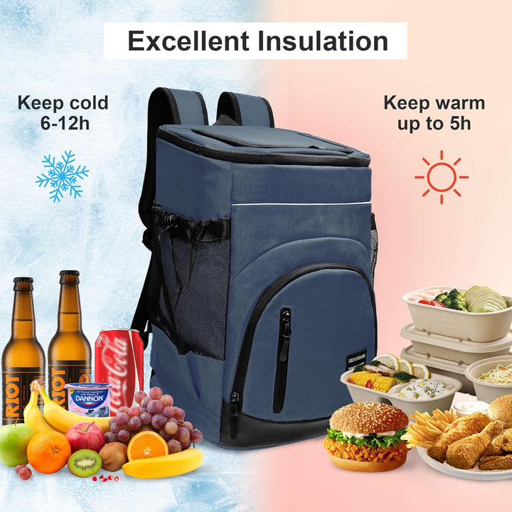 Outplea 30L Kühlrucksack Gross, Auslaufsicherer Isolierte Picknickrucksack für Männer Frauen, Thermo