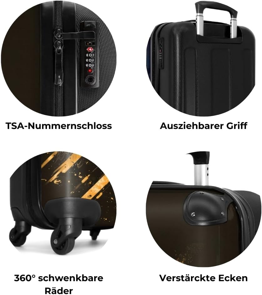 Reisekoffer 67cm 72L Reisetasche - Grosser Hartschalenkoffer mit Rollen, Leichtgewicht Trolley, Koff