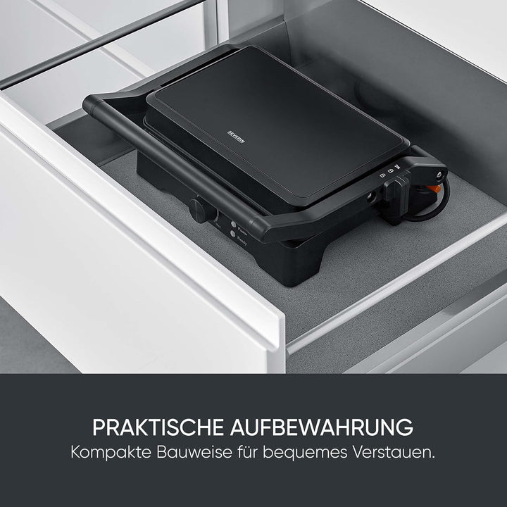 SEVERIN MultiGrill XL, hochwertige Keramikbeschichtung, grosse Grillfläche, PFAS-freie Grillplatten,