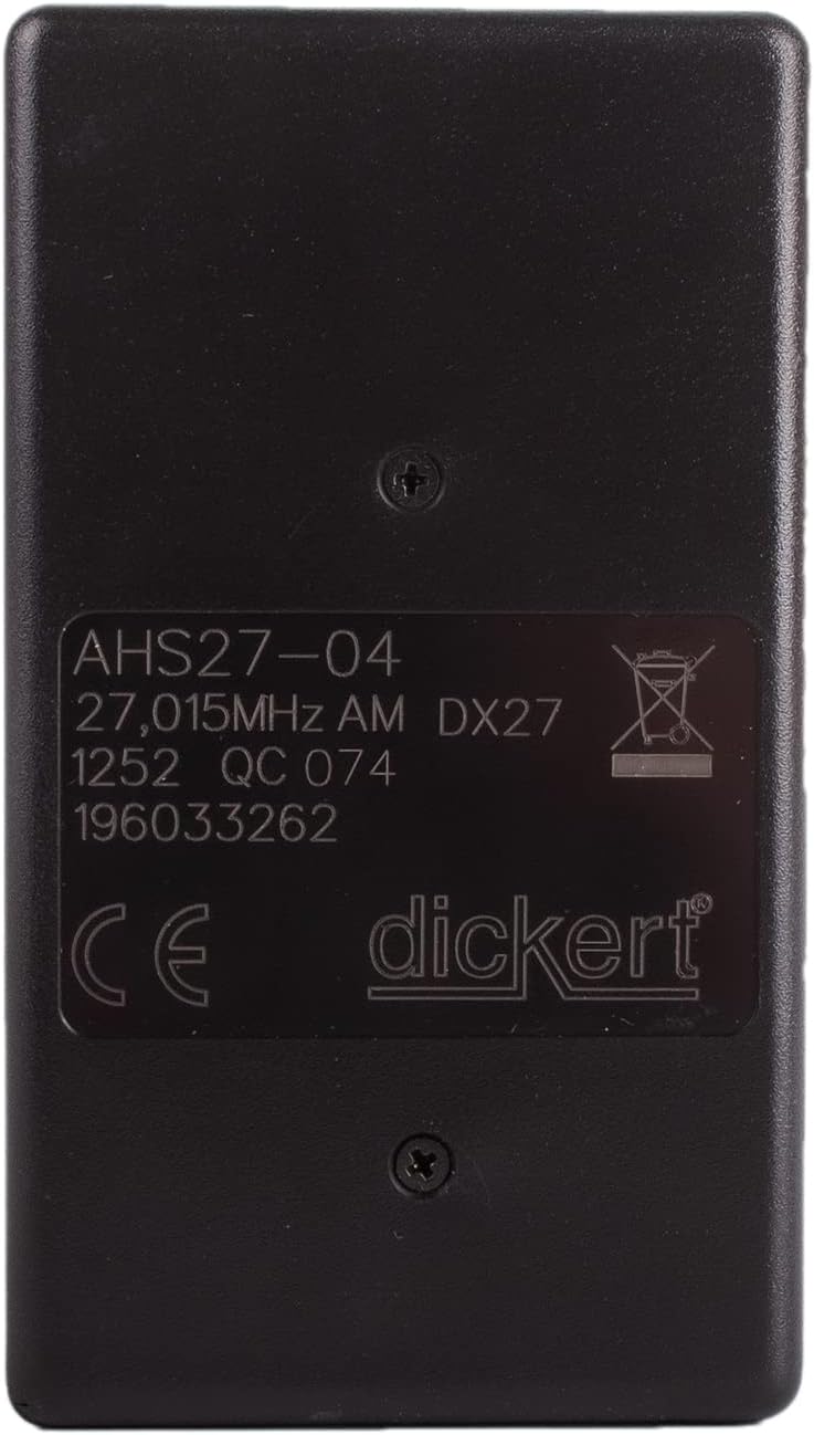 Handsender Dickert AHS40-04 40 MHz Garagentoröffner 4-Kanal Funksender Codierschalter Fernbedienung