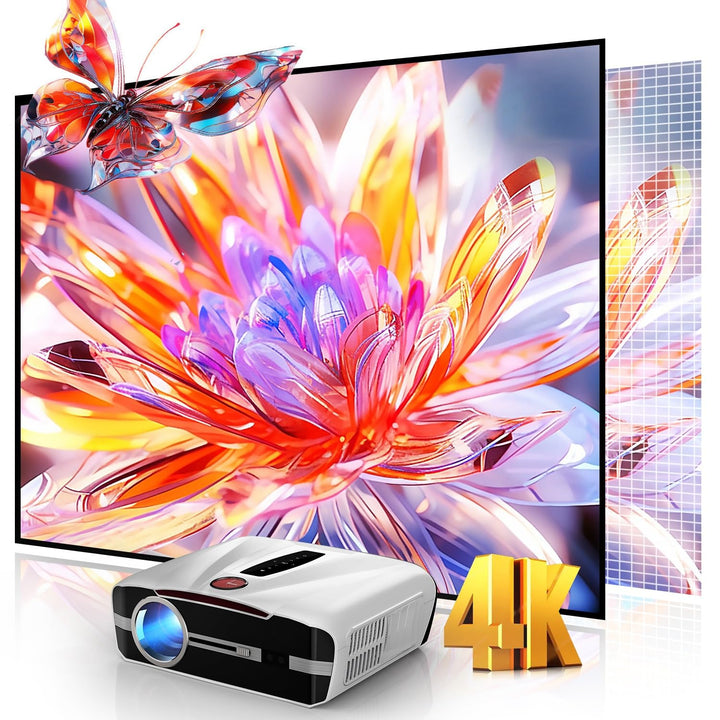 4K Autofokus Beamer Tageslicht UHD Film Gaming Projektor LED Smart Videoprojektor WiFi Bluetooth NFC