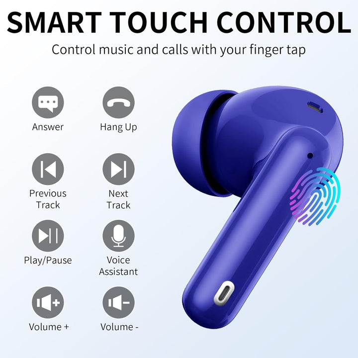Btootos Bluetooth Kopfhörer, Kopfhörer Kabellos Bluetooth 5.4 Sport In Ear Kopfhörer mit 4 Mikrofon,