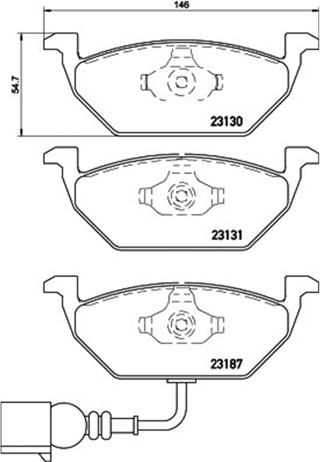 HELLA PAGID 8DB 355 008-551 Bremsbelagsatz - T1163 - Dicke/Stärke: 19.7mm - Bremssystem: Teves - mit
