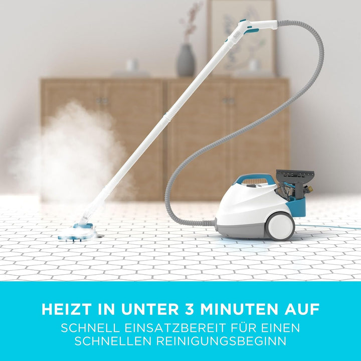 BLACK+DECKER 2300W Druck-Dampfreiniger Steam Ultra (mit 4 Bar Dampfdruck, beseitigt 99Prozent aller