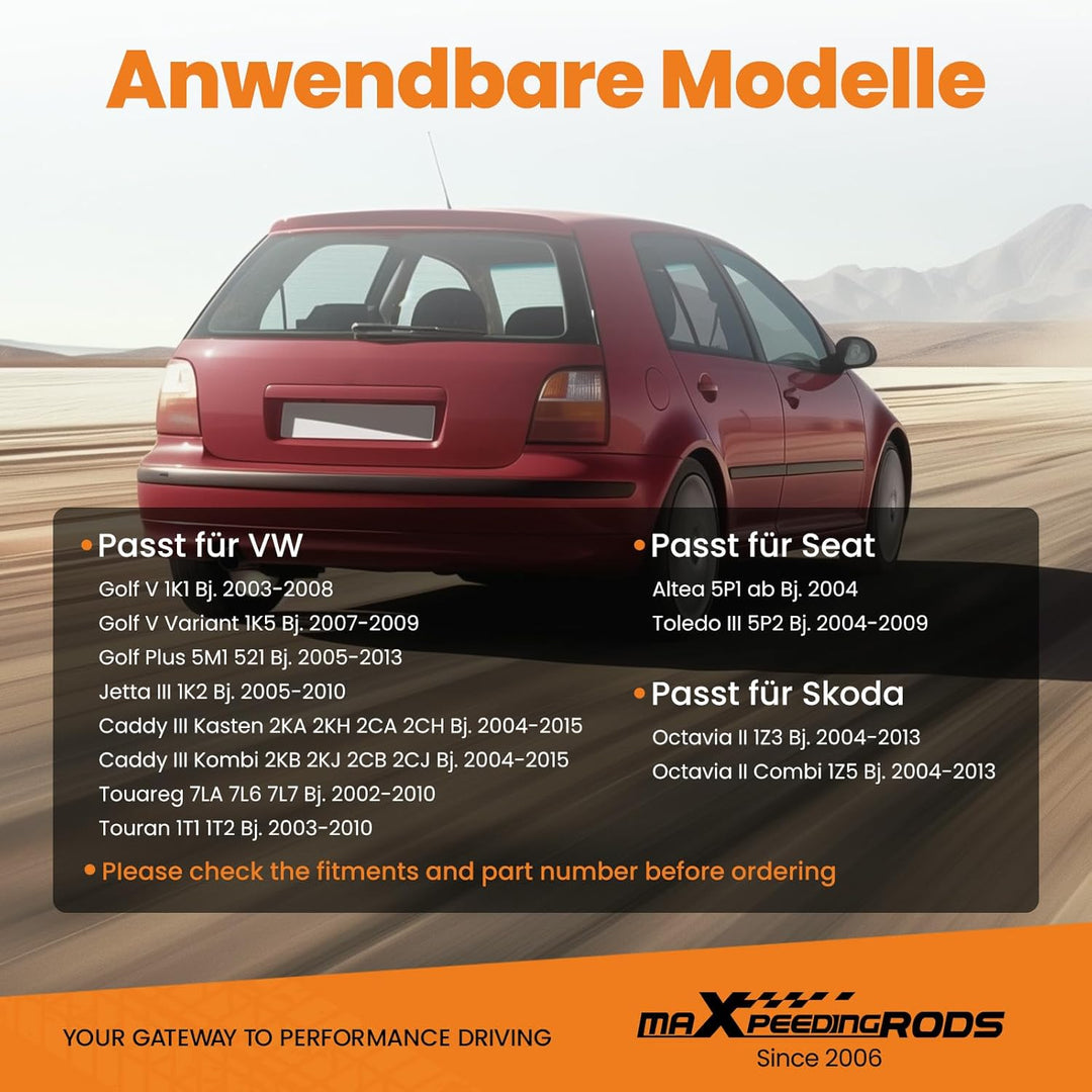 maXpeedingrods Vorne Rechts Türschloss Stellmotor mit Zentralverriegelung für VW Golf V 1K1 Golf Plu