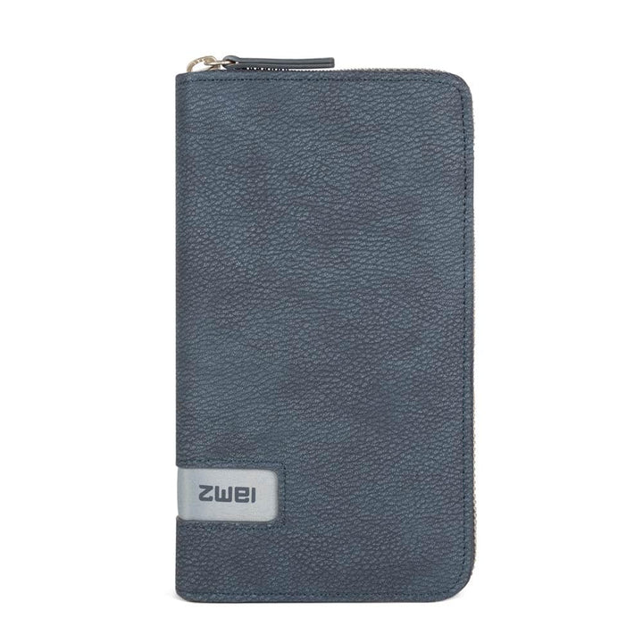 zwei Mademoiselle Wallet Damengeldbörse 19 cm, Nubuk-blue (Blau),, Nubuk-blue