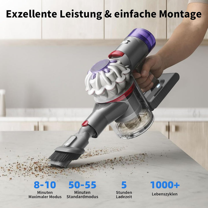 6000mAh für Dyson V8 Akku, Ersatzakku für Dyson V8 SV10 Staubsauger, Kompatibel mit Animal Absolute