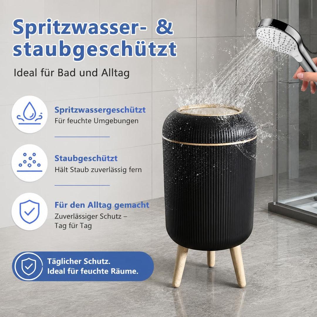 Smart Mülleimer mit Sensor,Weiss,10L,für Küche und Badezimmer, klein Geruchsdichter Trash Can Automa