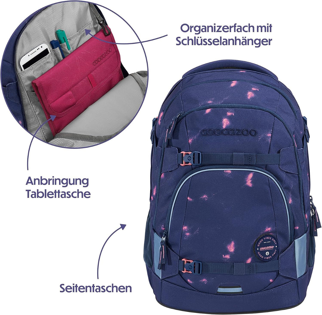 coocazoo Schulrucksack Mate, ergonomischer &amp; anpassbarer Tornister, höhen- &amp; grössenverstellbar, mit
