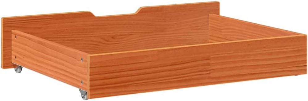 vidaXL Bettschubladen 2 STK., Bettkasten Holz Aufbewahrung mit Rollen, Bett Schublade Bettauszug, Be