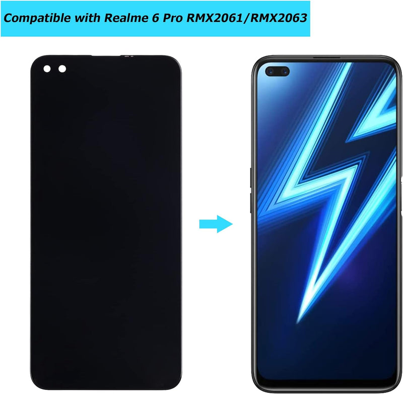 Vvsialeek Ersatz LCD Display Kompatibel Für Realme 6 Pro RMX2061 RMX2063 LCD Touch Screen Digitizer