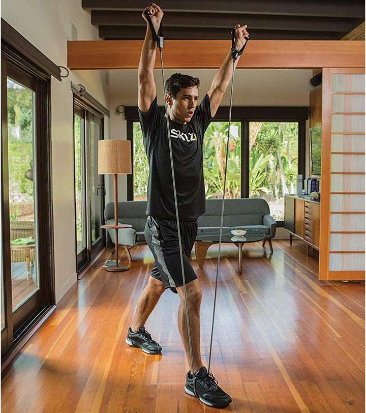 Sklz Widerstandsband für Klimmzüge, mittlere Spannung, für Training, Uni, für Damen und Herren grau-