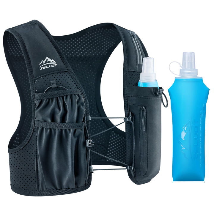 Zelvot Laufweste für Damen und Herren mit 500ml Trinkflasche, Europäisches Originalpatent, Verstellb