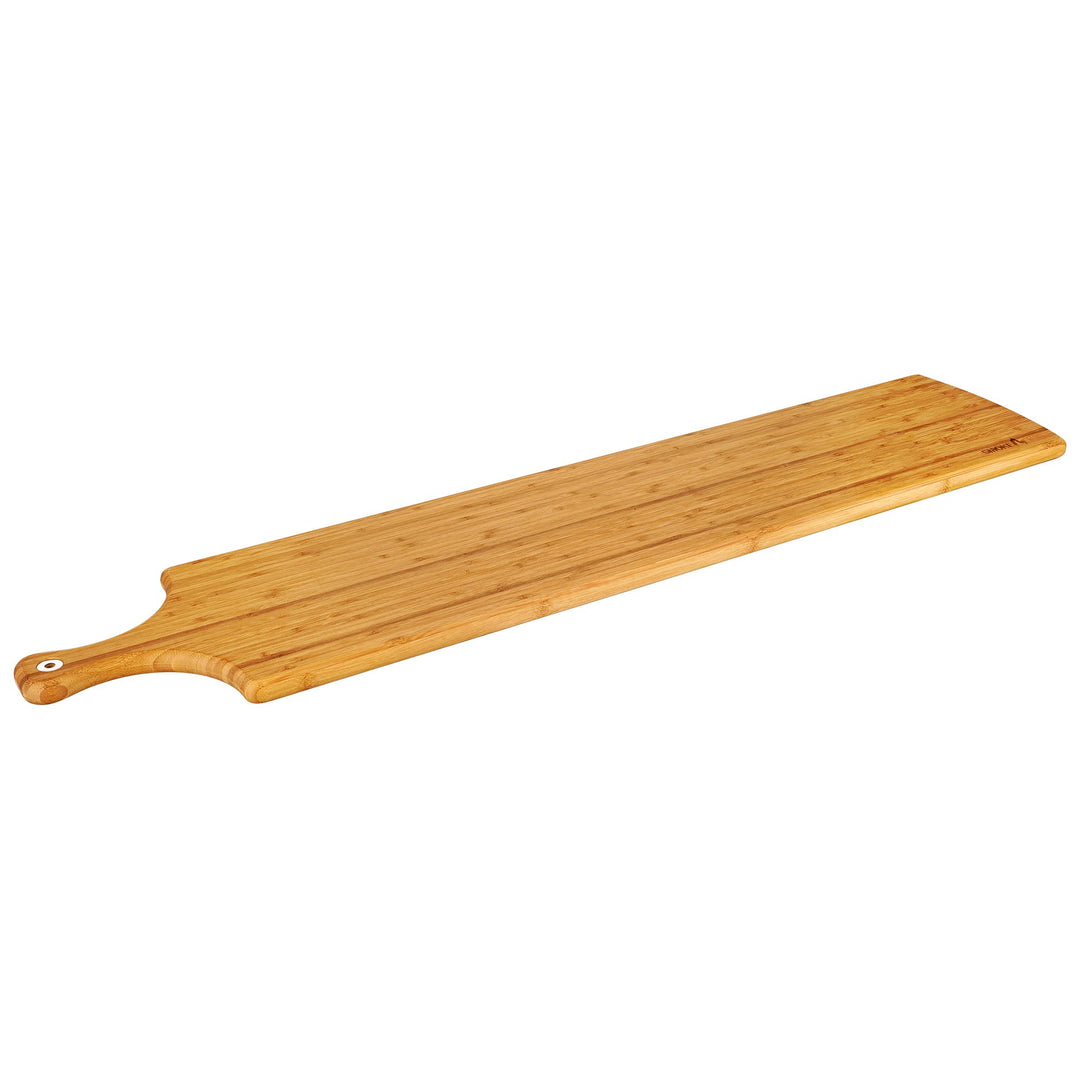 smokemax® XL - Long Version Servierbrett (ca. 100x22x2cm), Schneidebrett, Designbrett aus Bambusholz