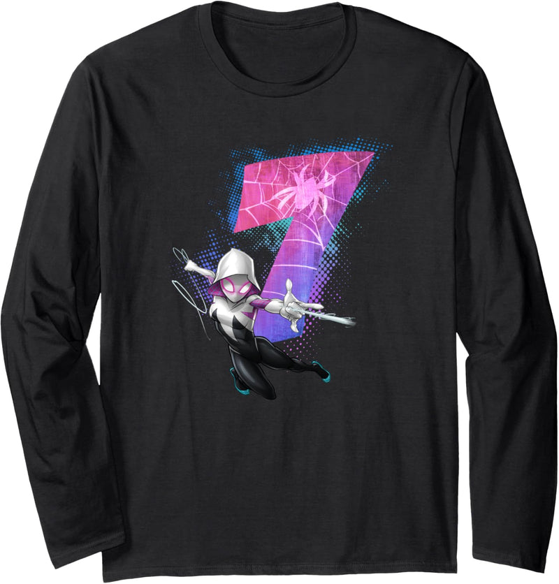 Marvel Ghost-Spider Gwen Stacy 7th Birthday Graphic Langarmshirt