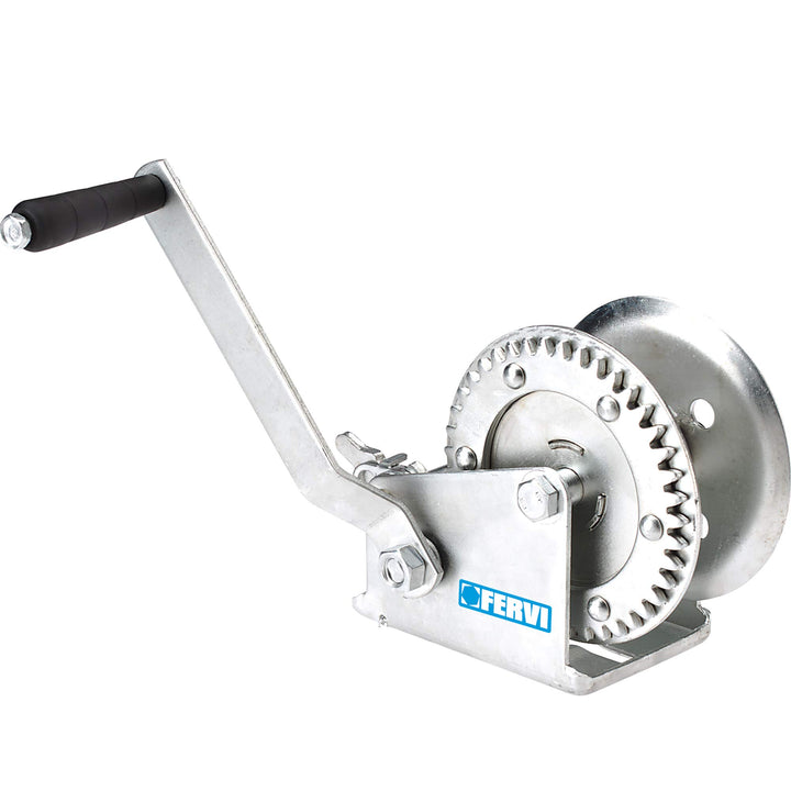 Fervi 0070 Handseilwinde, 545 kg, gold-silber