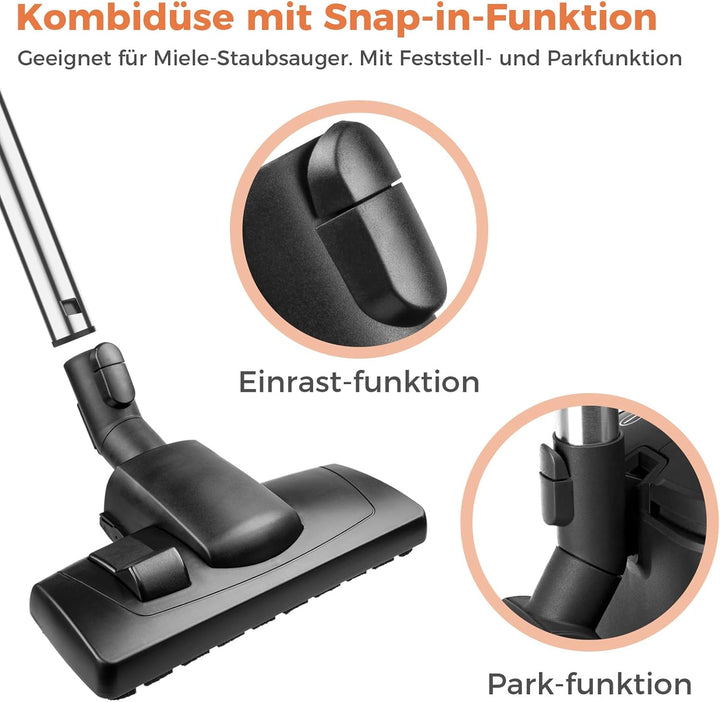 Premium 35mm Staubsaugerdüse, Staubsauger Ersatzteile Kompatibel Mit Alle Miele Staubsauger Complete