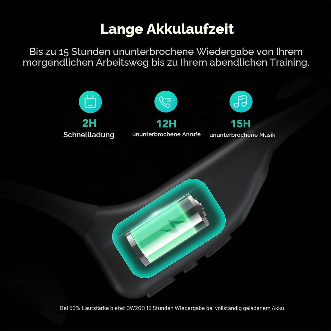 Nuroum OW20B Open Ear Bluetooth Kopfhörer mit Noise-Cancelling Mikrofon, Stummschaltung, Bluetooth 5