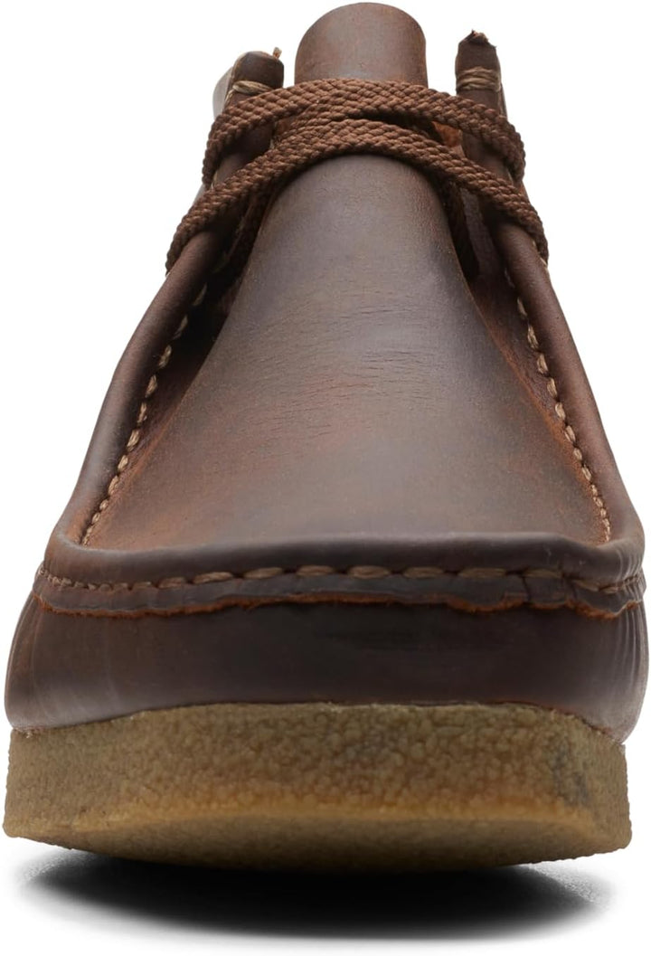 Clarks Herren Shacre Stiefel Stiefelette 42 EU Weit Beeswax Leather, 42 EU Weit Beeswax Leather
