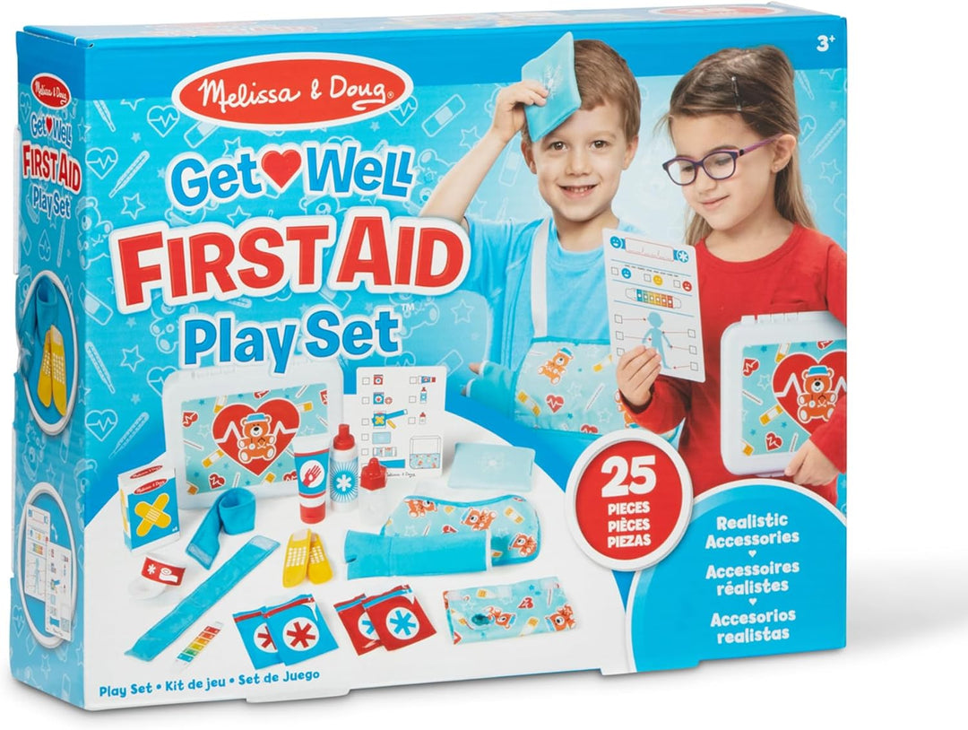Melissa & Doug Gute Besserung Erste-Hilfe-Spielset | Lernspielzeug | Rollenspielzeug | Montessori |