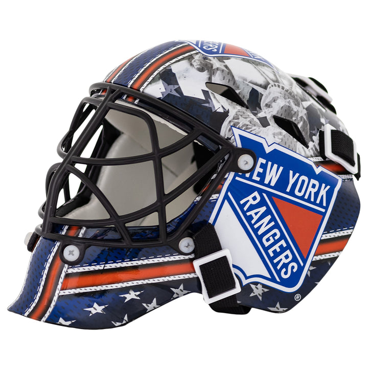 Franklin Sports NHL Team Logo Mini Hockey Goalie Mask with Case - Collectible Goalie Mask with Offic