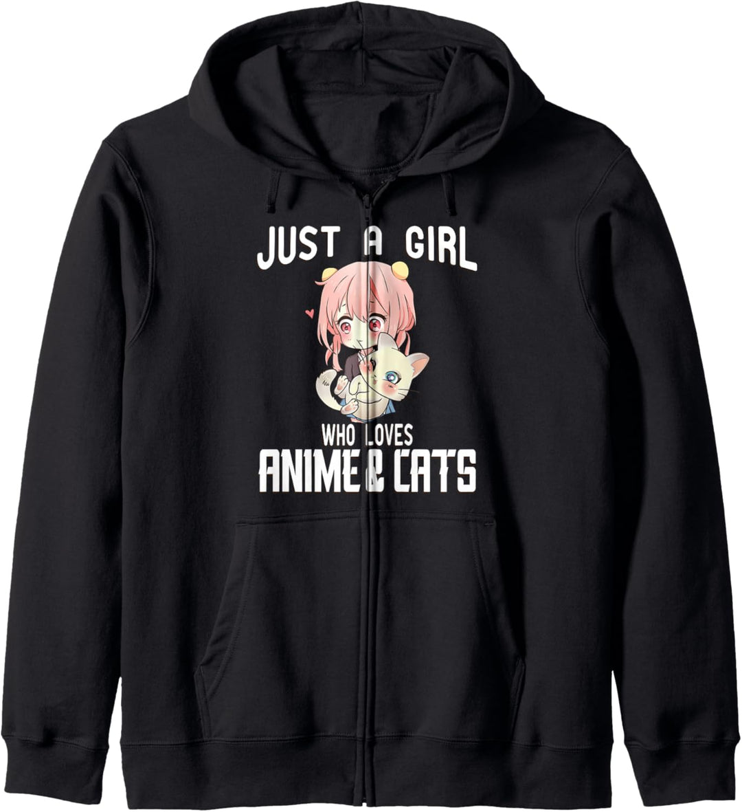 Just a Girl who loves Anime and Cats Lover for Teen. Kapuzenjacke