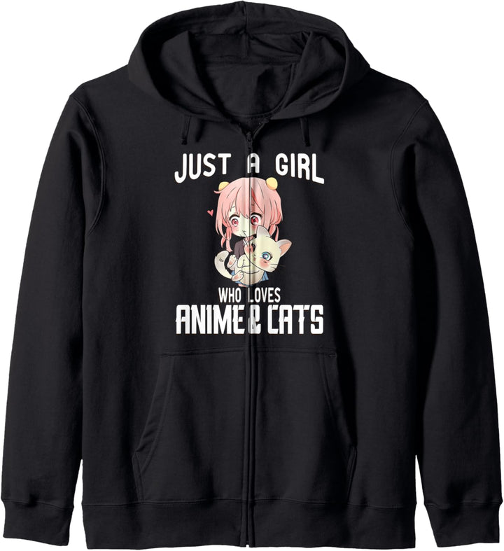 Just a Girl who loves Anime and Cats Lover for Teen. Kapuzenjacke