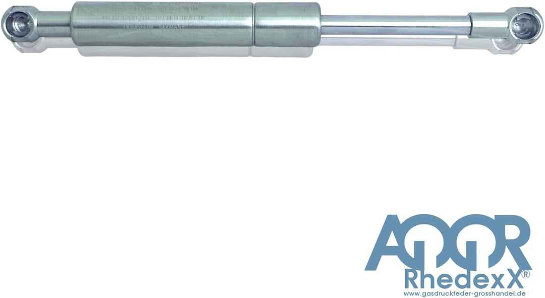 2x RhedexX® Gasdruckfeder Ersatz für KESSEBÖHMER LIFT-O-MAT 195mm 380N Edelstahl V4A 316L (380 N - E