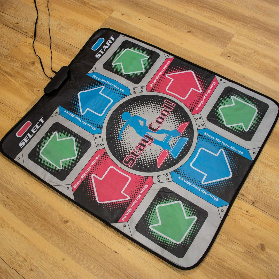 Mad Monkey Tanzmatte mit TV Anschluss & HDMI Konverter, Dance Game mit 110 Songs & 9 Leveln, 2 Spiel