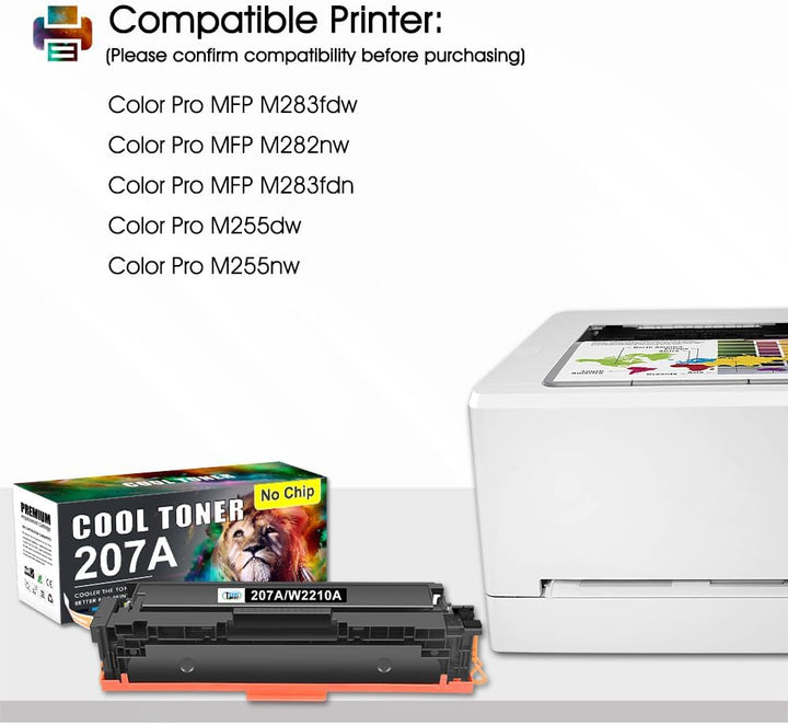 Cool Toner 207A Kompatible Tonerkartusche als Ersatz für HP 207A 207X Color Laserjet Pro MFP M283fdw