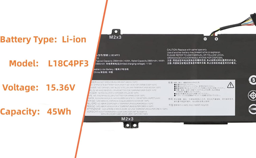 PUGASR L18C4PF3 Laptop Akku Kompatibel mit Lenovo ideapad C340-14API 14IML 14IWL S540-14API 14IML 14