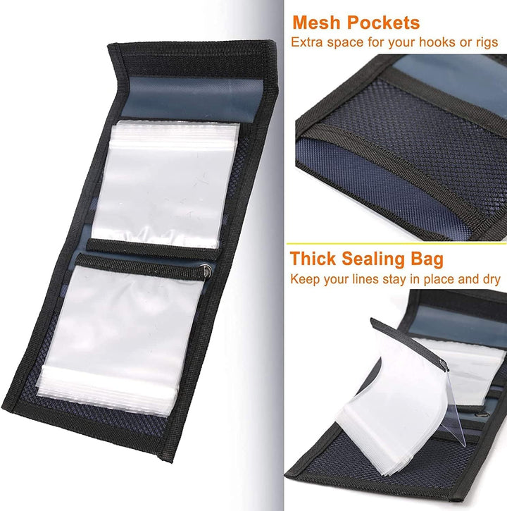 MAXIMUMCATCH 6er pro Packung Fliegenvorfach mit Einer Tasche für Fliegenfischen Vorfach aufbewahren