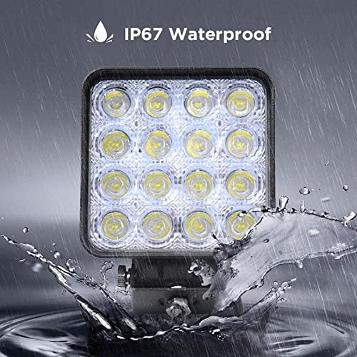 10X 48W 16 LEDs Offroad Lampe LED Arbeitsscheinwerfer Flutlicht Reflektor Arbeitslicht Zusatzscheinw