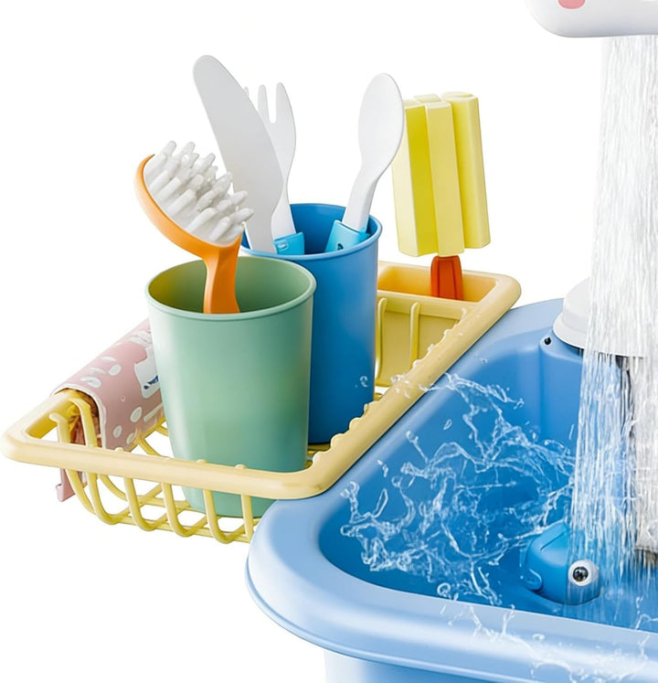 Regenschauer Wasserspieltisch Kinder Outdoor | 4 In 1 Spielspüle Mit Fliessendem Wasser Und Pumpe |