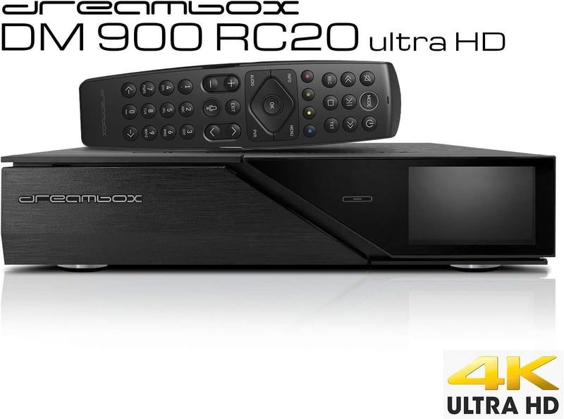 Dreambox DM900 RC20 UHD 4K 1x Dual DVB-C/T2 Tuner 1TB HDD E2 Linux PVR Receiver 1 TB HDD 1x DVB-C/T2