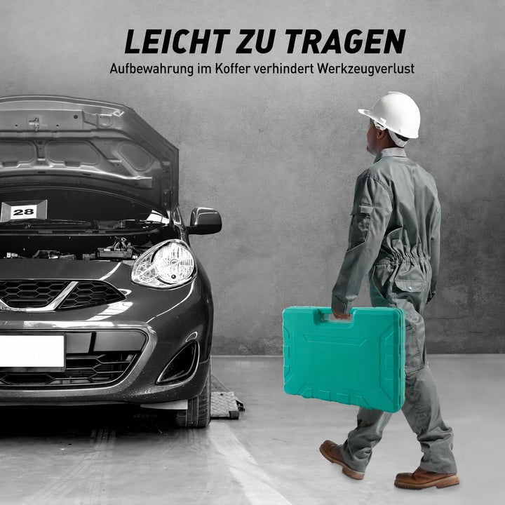 Karosserie Ausbeul Werkzeug Set, 9-tlg Hammerset Ausbeulwerkzeug Satz mit Ausbeulhämmer, Ausbeulwerk