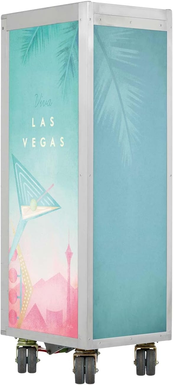 VanDeBord Flugzeugtrolley Henry Rivers Edition Viva Las Vegas (Glastür), Gebrauchter Trolley aus der
