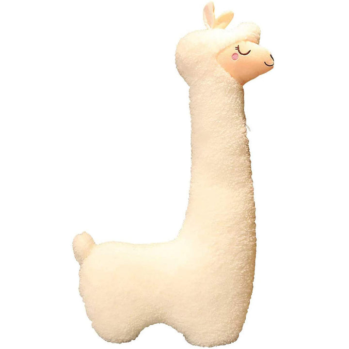 Celawork 100cm Alpaka Kuscheltier, Alpaka-Plüschtier mit langem Hals, Weiches Alpaka-Kissen-Stofftie