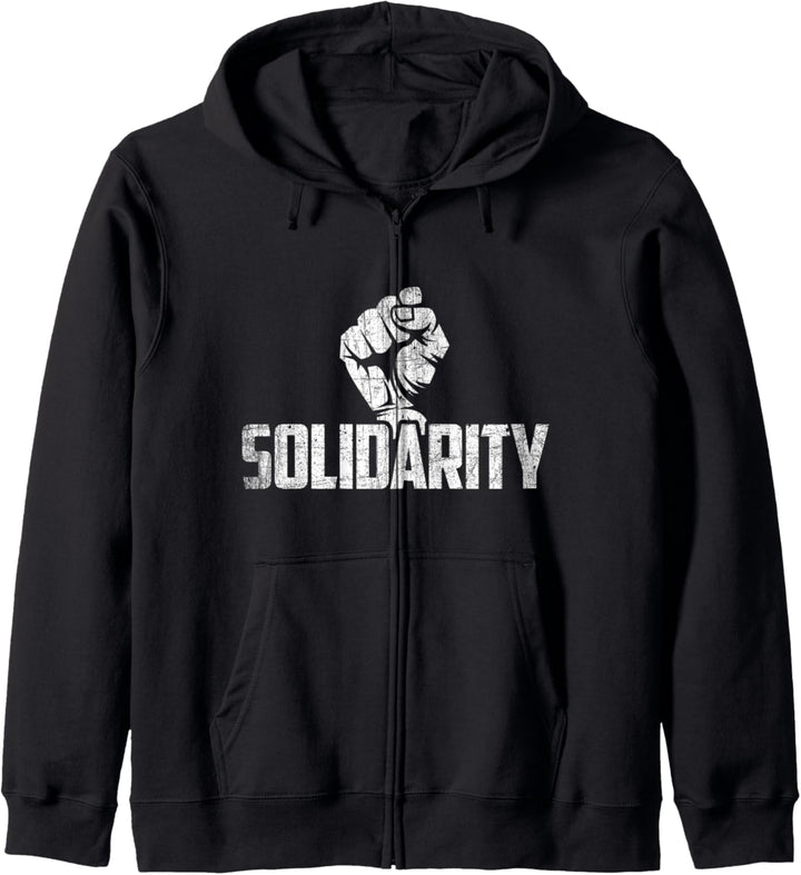Solidarität mit Faust - Protest Union Worker Distressed Kapuzenjacke