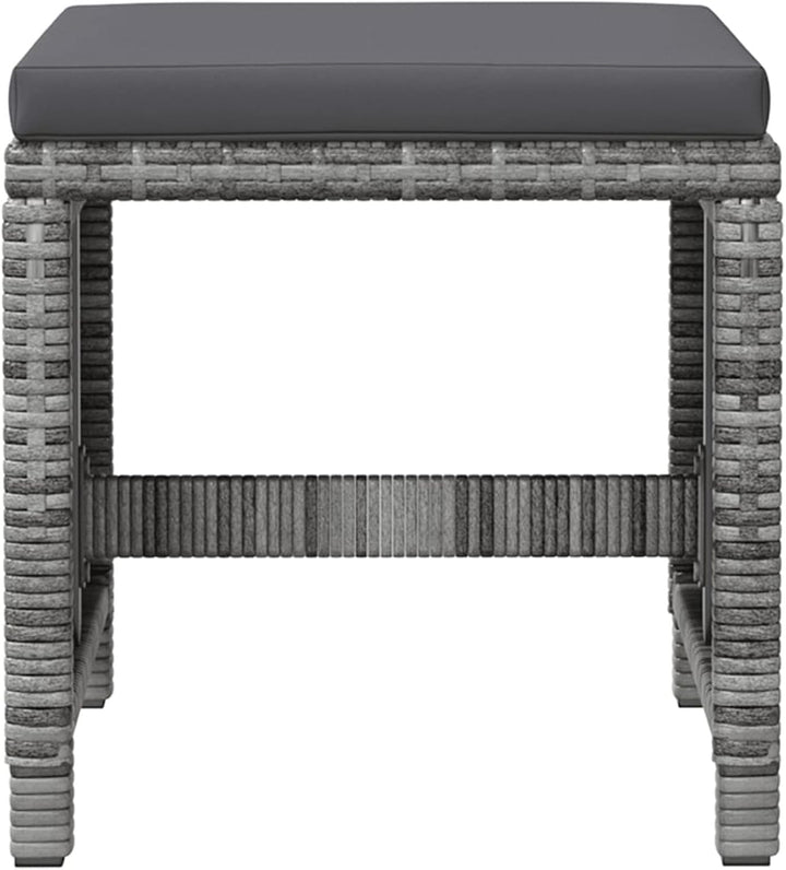 Tidyard 4-TLG. Gartenstuhl und Hocker Set Gartenstuhl Balkonstuhl Rattansessel Gartenmöbel Poly Ratt