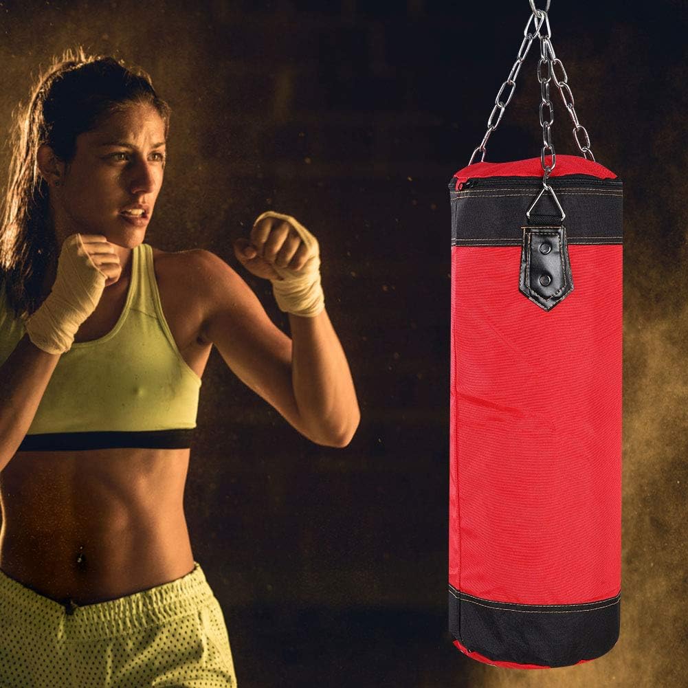 BORDSTRACT Boxsack zum Aufhängen für Zuhause, 60 cm Trainings-Boxsack für Erwachsene und Kinder, Ung